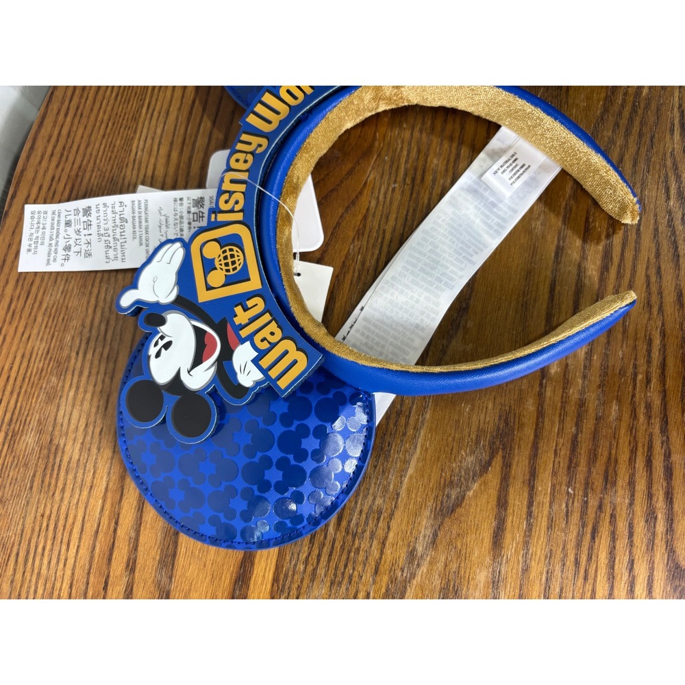 Walt Disney‎ World Mickey Mouse Ears Headband Blue Parks Souvenir NEW - Picture 2 of 4